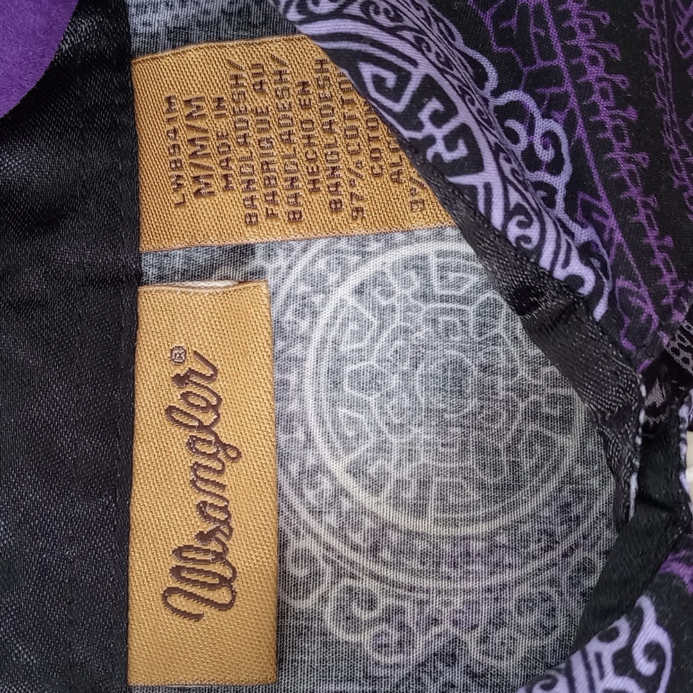 Wrangler purple cowboy shirt medium - Picture 2 of 7